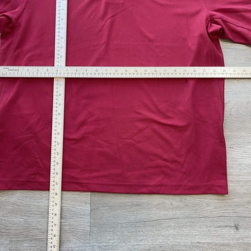Men's Red Wrangler Breathe Dry Wicking Technology Polo Size L Golf Casual